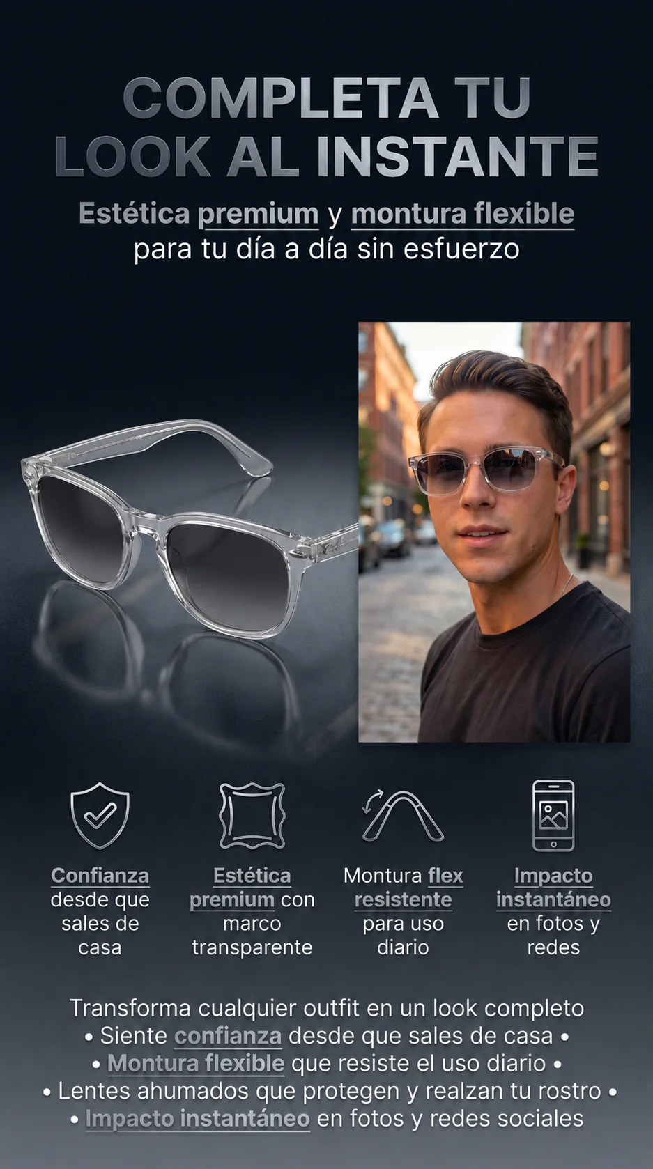 Gafas Ahumadas Premium+estuche y paño 🕶️✅